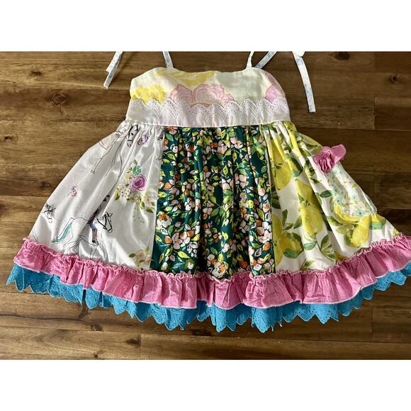 NEW SweetHoney Sleeveless Floral Ruffle Lace Ride Along Quirky Tunic Top 5 - Picture 3 of 7